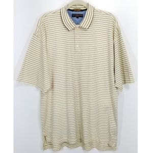 Tommy Hilfiger Yellow Blue Striped Golf Polo Shirt